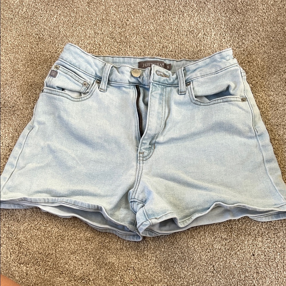 Just USA Sky Blue Jean Shorts